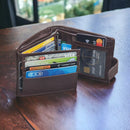 Personalised Wallet Custom Engraved RFID Blocking Mens Soft Nappa leather Purse