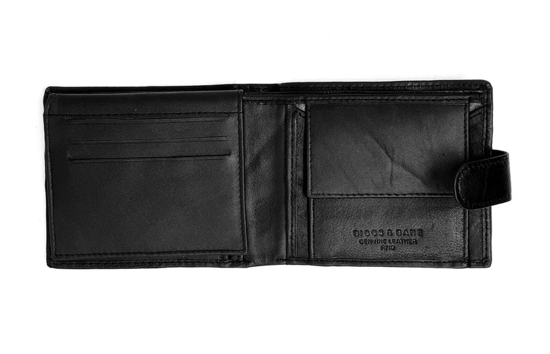 Personalised Man Wallet 100% Leather RFID SAFE Contactless Card Blocking ID Protection BB40