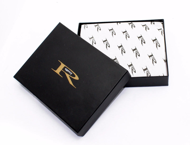 Mens Real Leather 18 Credit Card Pocket Wallet Purse & 2 ID Window RGX07 Black