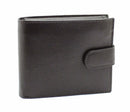 Mens Real Leather 18 Credit Card Pocket Wallet Purse & 2 ID Window RGX07 Black