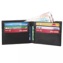 Personalised Men Soft Smooth Nappa Leather Bifold Slimline Wallet RFID Blocking