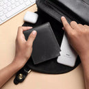 Personalised Men Soft Smooth Nappa Leather Bifold Slimline Wallet RFID Blocking