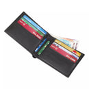 Personalised Men Soft Smooth Nappa Leather Bifold Slimline Wallet RFID Blocking