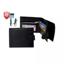 Mens Personalised Engraved Soft Black Leather Wallet Birthday Gift Dad Grandad