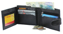 Mens Personalised Leather Wallet RFID Credit Card Blocking ID Protection Purse