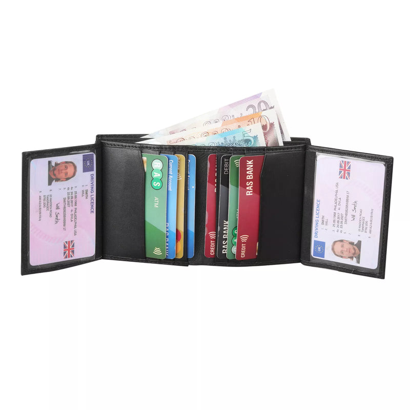 Personalised Men's Small Genuine Leather RFID Blocking Multi Carholder Wallet