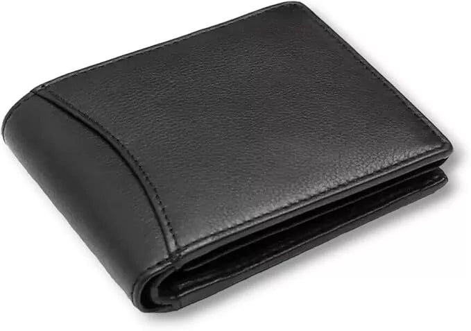 Personalised Name Initial Men's RFID Blocking Classic Bifold Leather Slim Wallet
