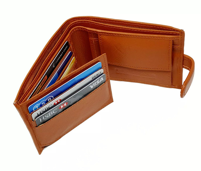 Personalised Man's Wallet Leather RFID Contactless Card Blocking ID Protection