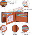 Personalised Name Carbon Fibre Leather Wallet Gift For Men Slim Bifold Design