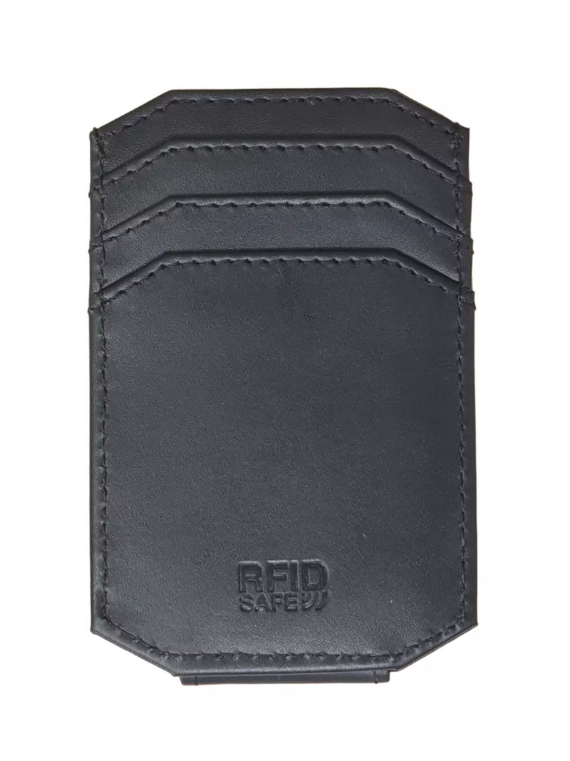 Personalised Mens RFID Leather Minimalist Carholder Strong Magnet Money Clip 725