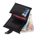 Engraved Small RFID Card Protection Real Leather Wallet With ID Coin Pocket 360