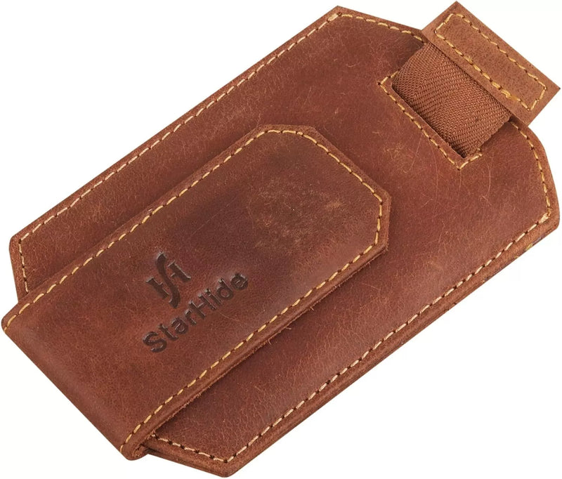 Personalised Mens RFID Leather Minimalist Carholder Strong Magnet Money Clip 725
