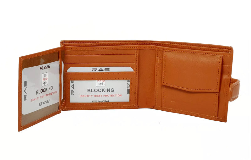 Personalised Man's Wallet Leather RFID Contactless Card Blocking ID Protection