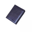 Engraved RFID Blocking Man Wallet Soft Leather ID Window Zip Pocket Coin Purse