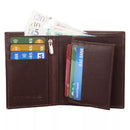 Personalised Brown Leather Wallet RFID Contactless Card Blocking ID Protection