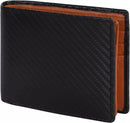 Personalised Name Carbon Fibre Leather Wallet Gift For Men Slim Bifold Design