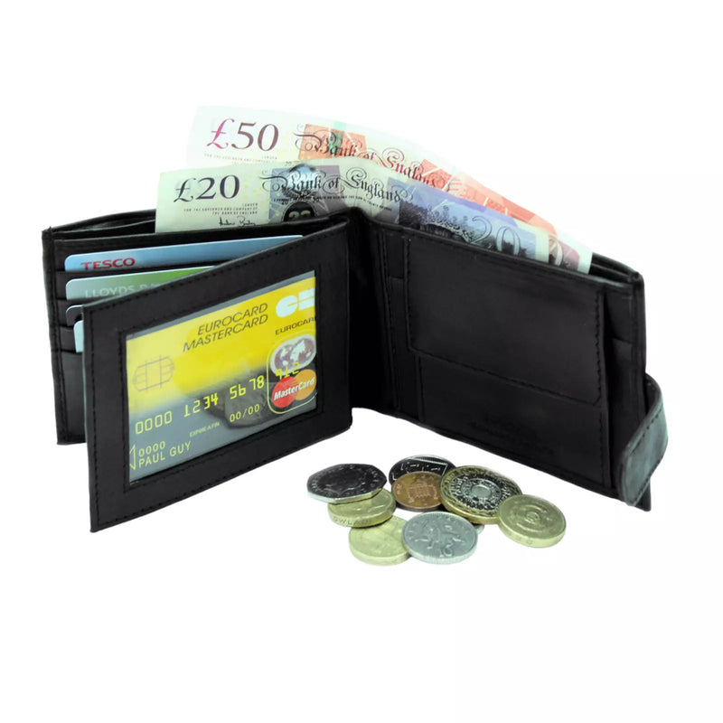 Personalis Men Rfid Blocking Real Leather Wallet Credit Card Holder Purse Pouch