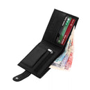 Personalised Men's Slim Leather Wallet RFID SAFE Contactless Card Blocking ID Protection 345