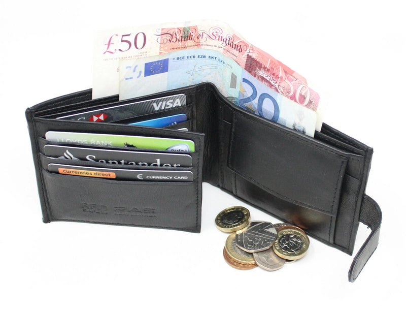 Personalised Men's RFID Blocking Genuine Leather Credit Card Coin Pocket Wallet