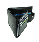 Mens Personalised Leather Wallet RFID Credit Card Blocking ID Protection Purse