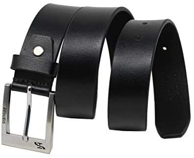 STARHIDE Mens Full Grain Real Leather Belt With Detachable Alloy Single Prong Buckle SB08