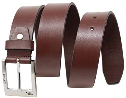 STARHIDE Mens Full Grain Real Leather Belt With Detachable Alloy Single Prong Buckle SB08