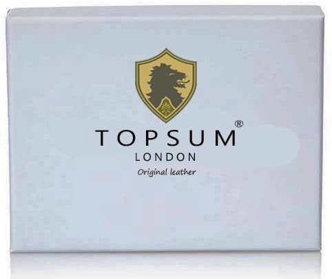 Topsum London RFID Blocking Mens Bifold Design Distressed Genuine Leather Coin Pocket Wallet 4019