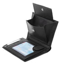 RAS WALLETS Mens RFID Blocking Soft Leather Trifold Purse Credit Card Holder Id Window and Coin Pouch 503