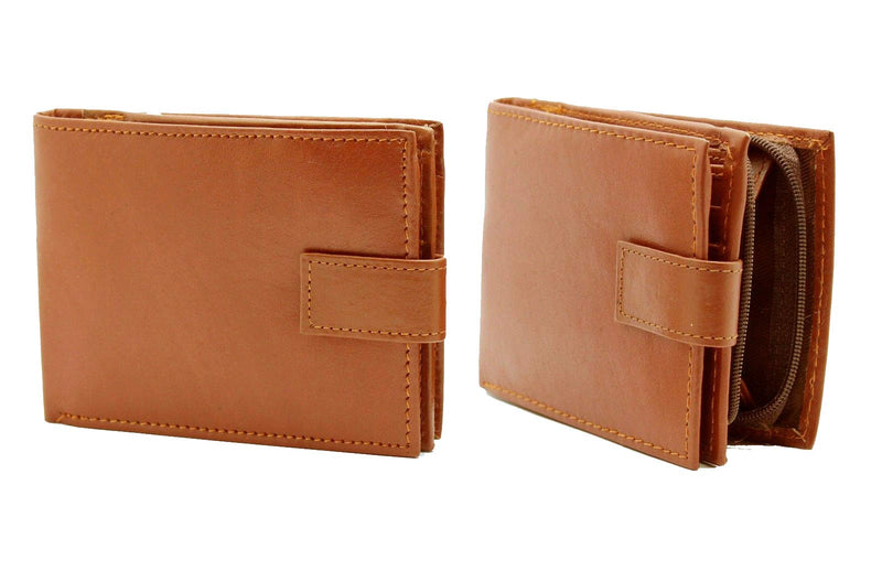 RAS Mens Genuine Leather RFID Blocking Wallet With Zipper Coin Pouch 44