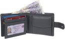 Mens RFID Blocking Tap and Go Wallets Genuine Leather Notecase Wallet Coins and Id Card Holder with Gift Box 730 (Grey)