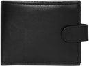 Gents Black RFID Wallet Genuine Leather Slim Bifold Style Zip Coin Pocket Cardholder Wallets Purse 345