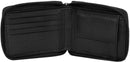 Gents Slim Black RFID Zip Around Wallet Genuine Leather Bifold Style Coin Pocket Cardholder Wallets Purse 355