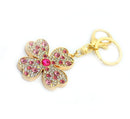 Cute Sparkling Crystal Diamantee Stone Charm Keyring for Womens Bags Car Keys