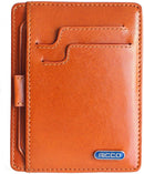 Ricco Front Pocket Genuine Italian Leather Thin Card Case Minimalist Wallet with RFID Blocking S11