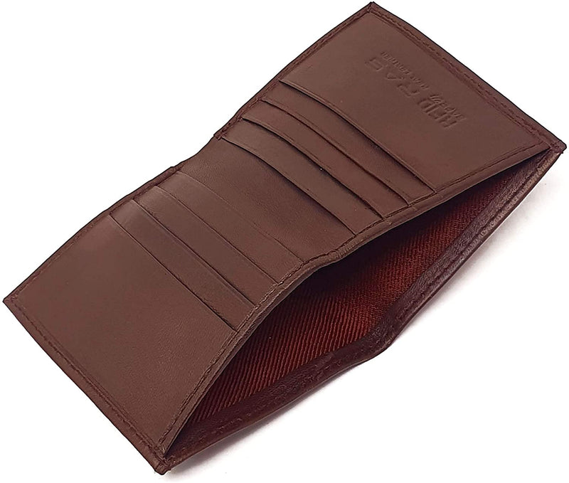 RAS Mens RFID Safe Soft Genuine Leather Credit Card and Banknote Pocket Slimline Wallet 122