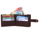 RAS Mens RFID Blocking Leather Trifold Passcase Wallet 340