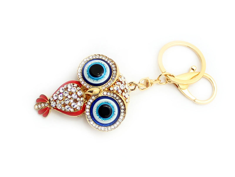 Cute Sparkling Crystal Diamantee Stone Charm Keyring for Womens Bags Car Keys