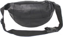 RAS Leather Travel Money Pouch Waist Bum Bag Adjustable Belt 1003 Black