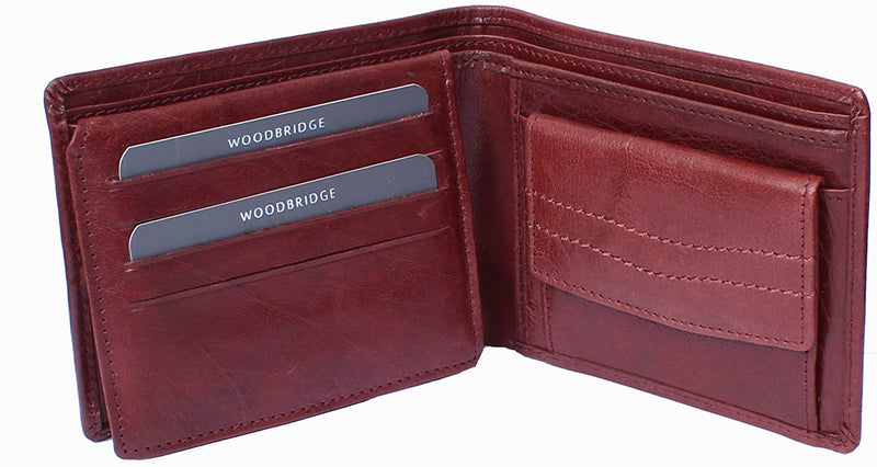 Woodbridge London Men's Leather Flip Up ID Pocket Wallet NC4004