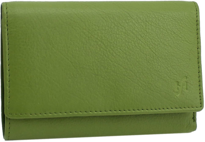 StarHide Women Purse RFID Genuine Leather Trifold Multi Credit Card Clutch Wallet with Zip Pocket Gift Boxed 5515