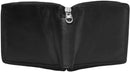 Gents Slim Black RFID Zip Around Wallet Genuine Leather Bifold Style Coin Pocket Cardholder Wallets Purse 355