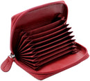 STARHIDE Womens Small Leather Fan Concertina Palm Credit Card Holder 1234