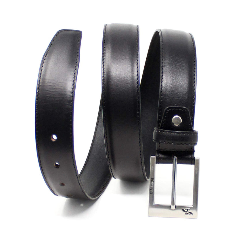 STARHIDE Mens Top Grain Genuine Leather Belts with Detachable Alloy Single Pin Buckle SB04