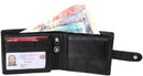 STARHIDE Mens RFID Blocking Genuine Leather Twin ID Card and Coin Pocket Wallet 1213