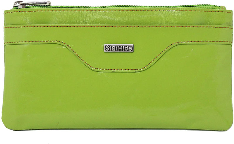 STARHIDE Girls Women RFID Blocking Slim Thin Money Pouch Genuine Leath