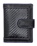 STARHIDE Mens Carbon Fiber with Real Leather Credit Card Holder Case 1185