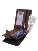 RAS Mans Wallet RFID Blocking Soft Genuine Leather Bifold Wallet with A Full Zipped Arround Coin Pouch Pocket 42