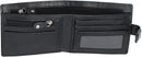 TOPSUM LONDON Mens RFID Blocking Leather Bifold Wallet With A Zipped Coin Pocket 4003 Black
