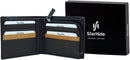 STARHIDE Mens RFID Blocking Soft Nappa Leather Zip Coin Pocket Bifold Wallet 110