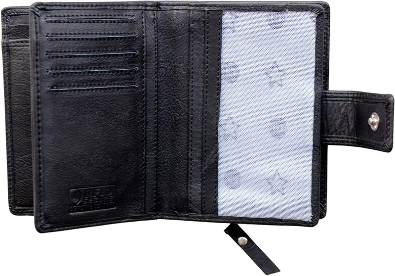 MORUCHA Clutch Wallet for Women Genuine Leather RFID Blocking High Capacity Cardholder Purse M-85